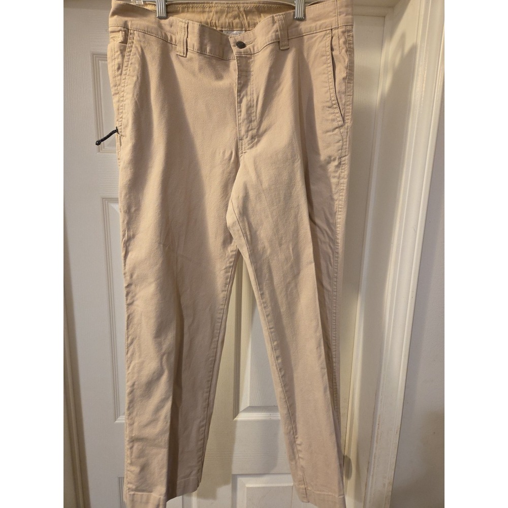 Columbia Cargo Pants Mens Khaki Brown Flat Front Outdoor Hiking Fishing 34x30